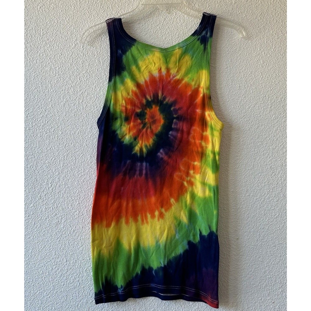 Tie Dye Tank Top Rainbow Colors Size L Vintage Style Hippie/Festival Clothing